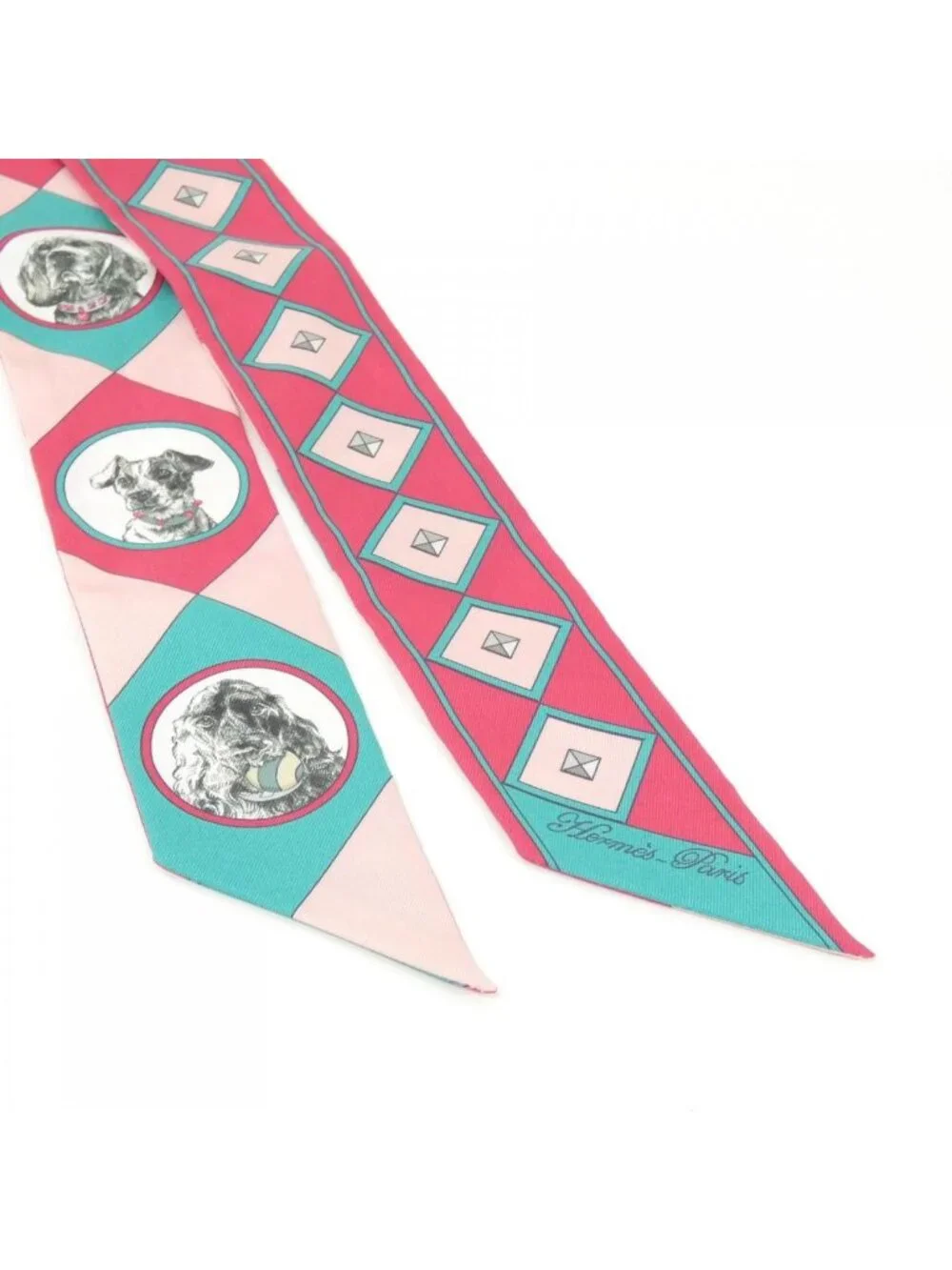 Hermes Colliers Et Chiens Twilly Scarf